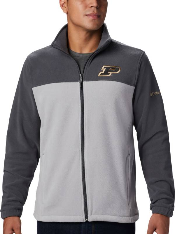 Columbia Men's Purdue Boilermakers Grey Flanker Full-Zip Fleece Jacket