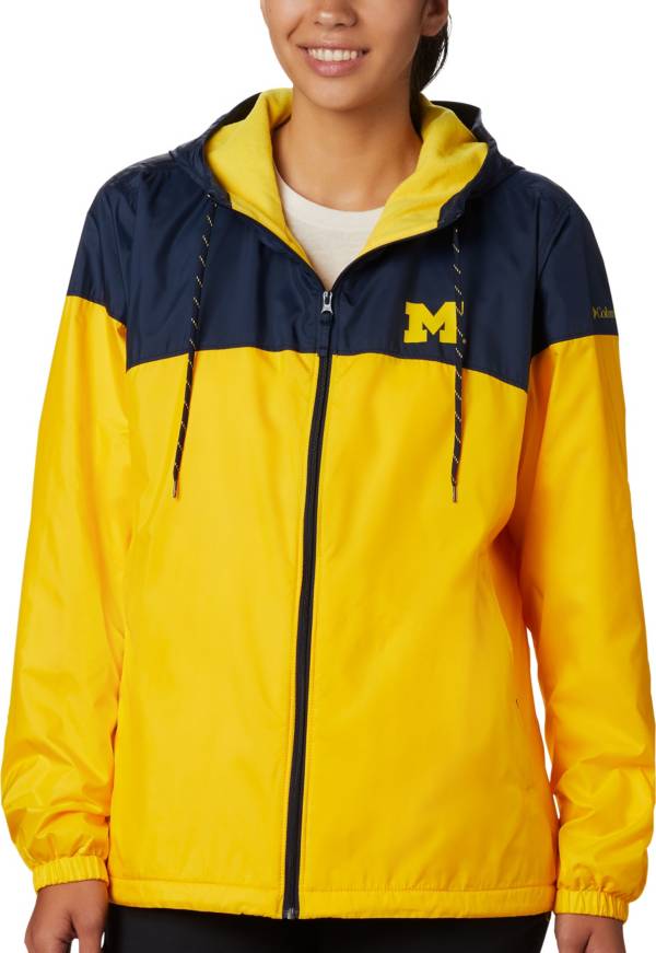 yellow michigan windbreaker