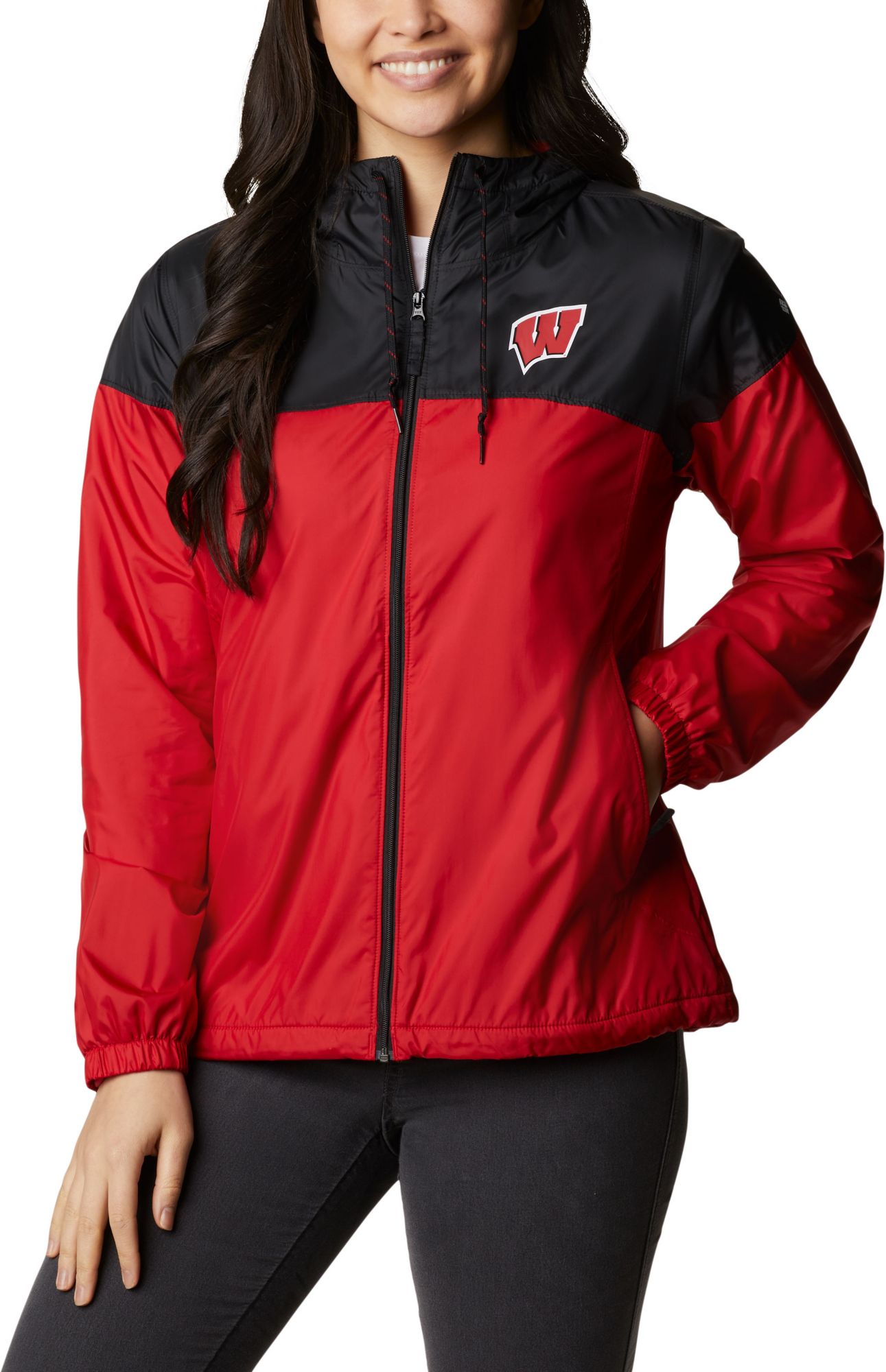 Columbia Women's Wisconsin Badgers Red/Black Flash Forward Lined Jacket product image