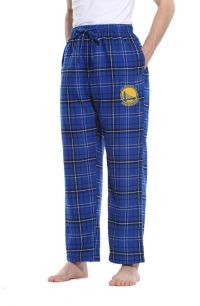 Golden State Warriors NBA Men’s 2XL 44-46 Blue Plaid FLANNEL Pajama Pants  NEW