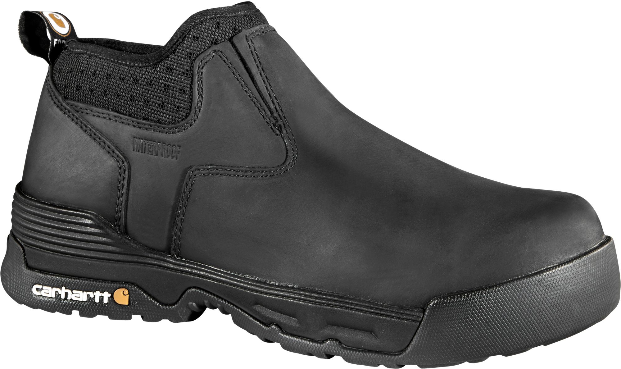 waterproof steel toe slip on work boots