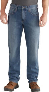 Carhartt Mens Rugged Flex Straight Slim Tapered Denim Jeans