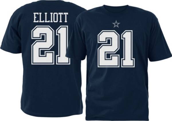 Men's Ezekiel Elliott Navy Dallas Cowboys Big & Tall Player Name & Number T- Shirt