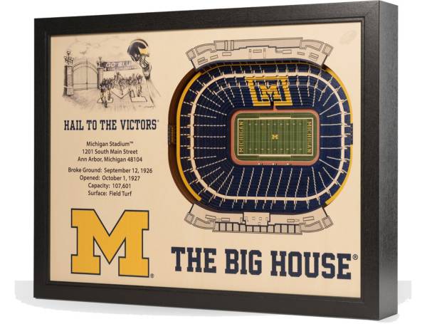 You the Fan Michigan Wolverines 25-Layer StadiumViews 3D Wall Art product image