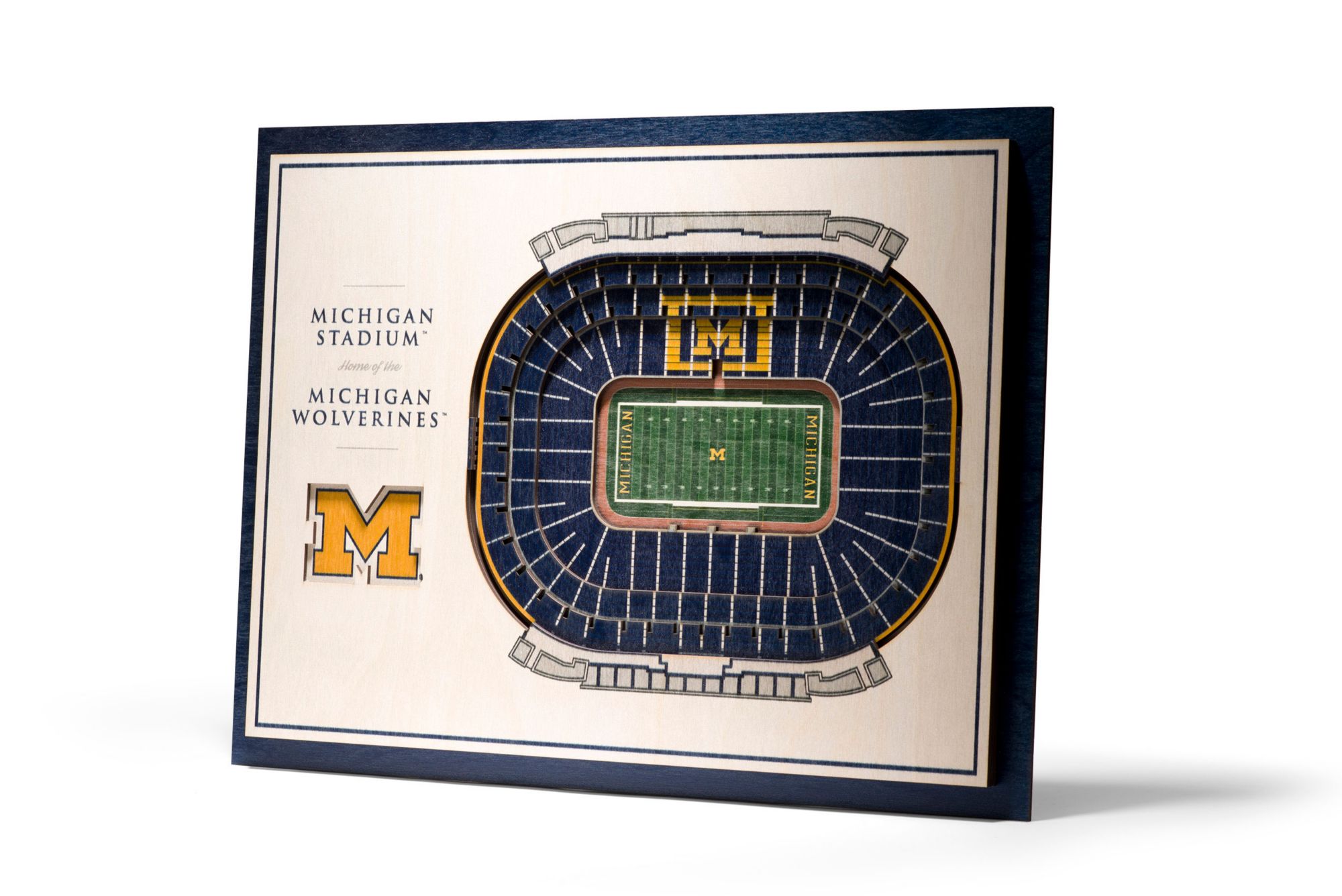 YouTheFan Michigan Wolverines 5-Layer StadiumViews 3D Wall Art product image