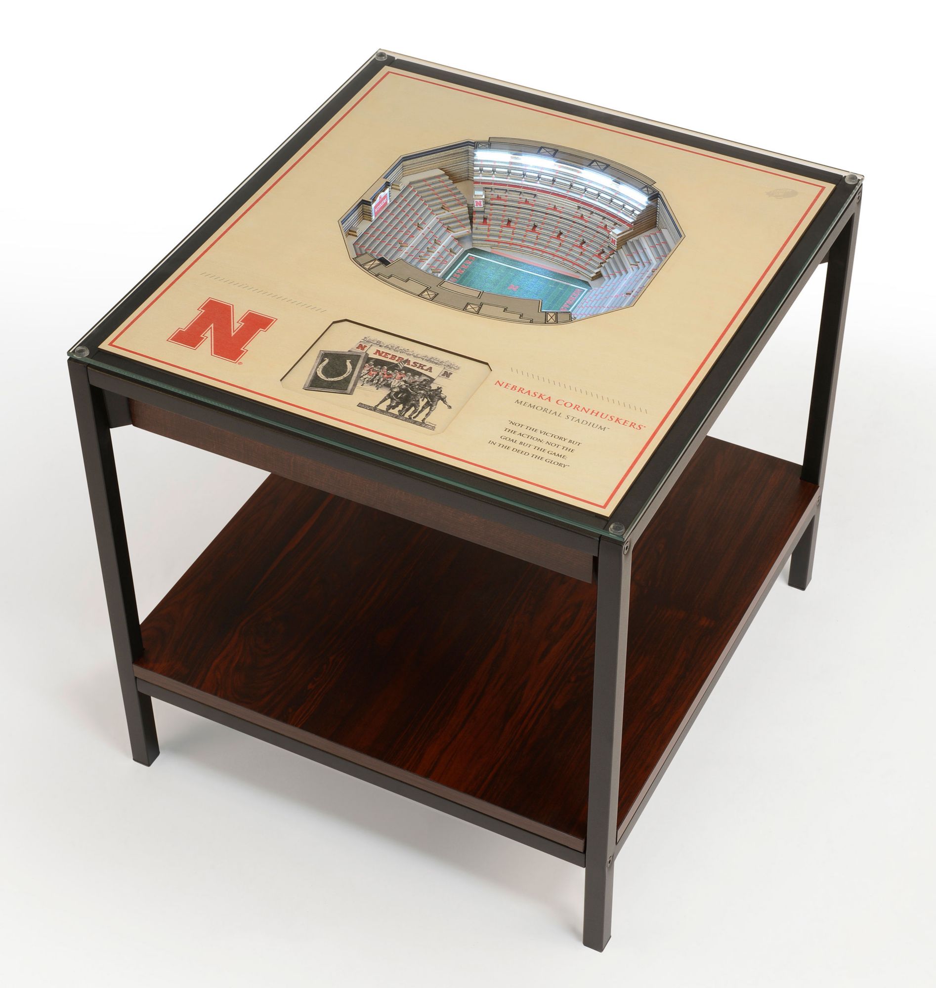 You The Fan Nebraska Cornhuskers 25-Layer StadiumViews Lighted End Table