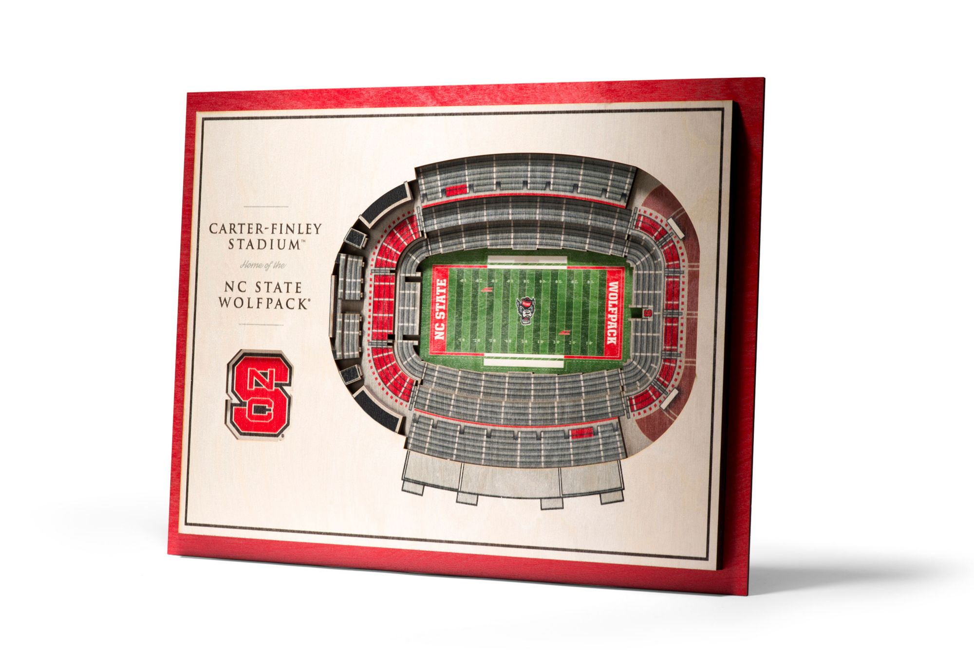 You the Fan North Carolina State Wolfpack 5-Layer StadiumViews 3D Wall Art