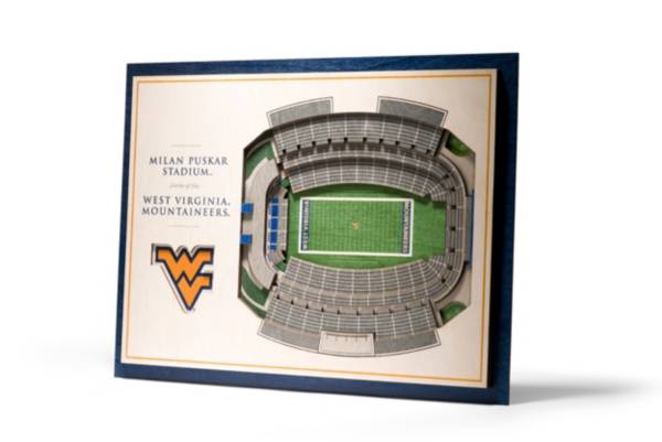 You the Fan West Virginia Mountaineers 5-Layer StadiumViews 3D Wall Art product image
