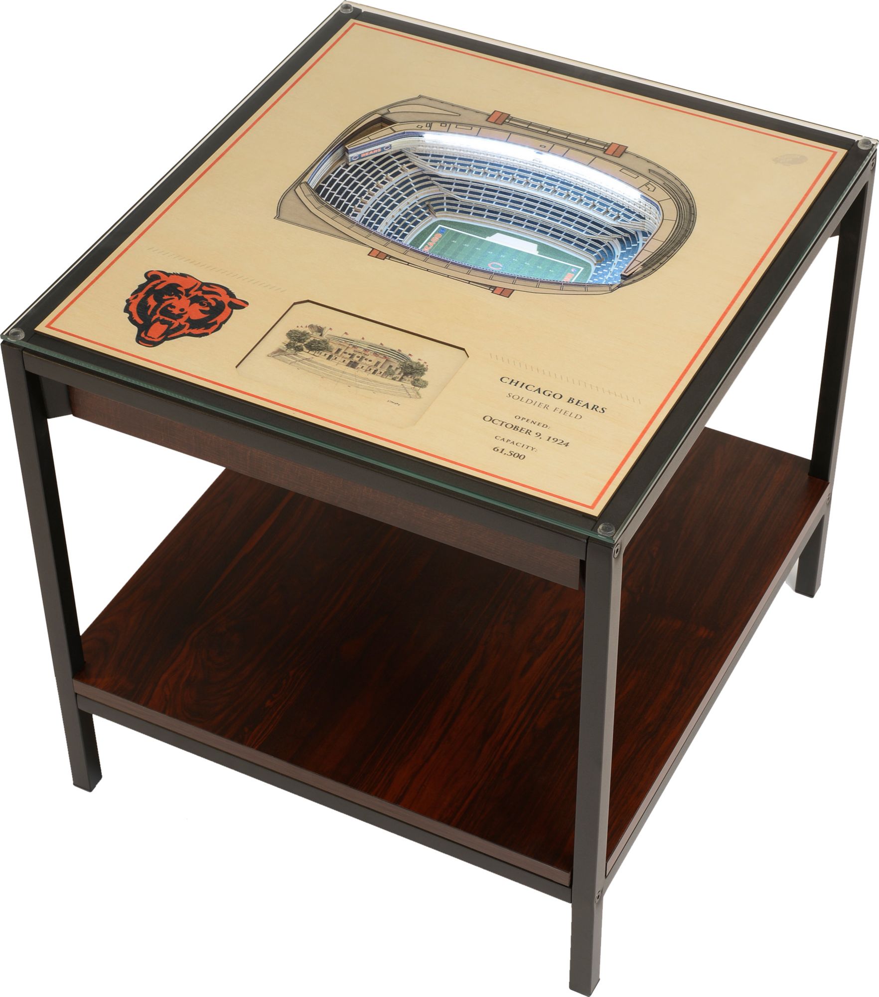 You The Fan Chicago Bears 25-Layer StadiumViews Lighted End Table