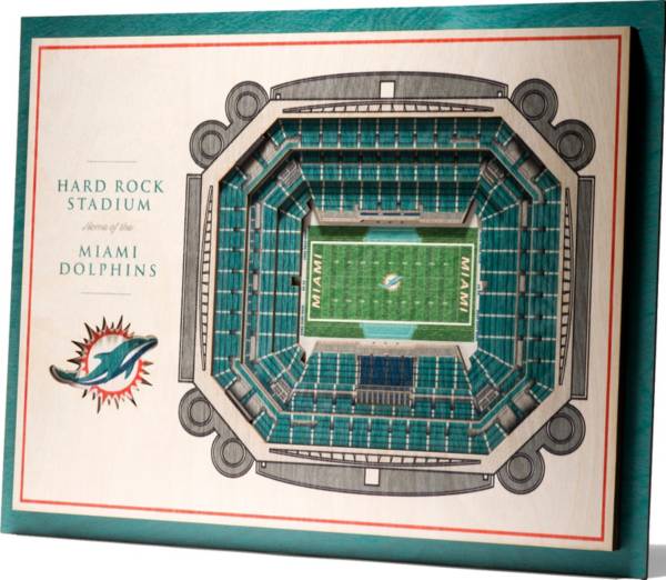 You the Fan Miami Dolphins 5-Layer StadiumViews 3D Wall Art product image