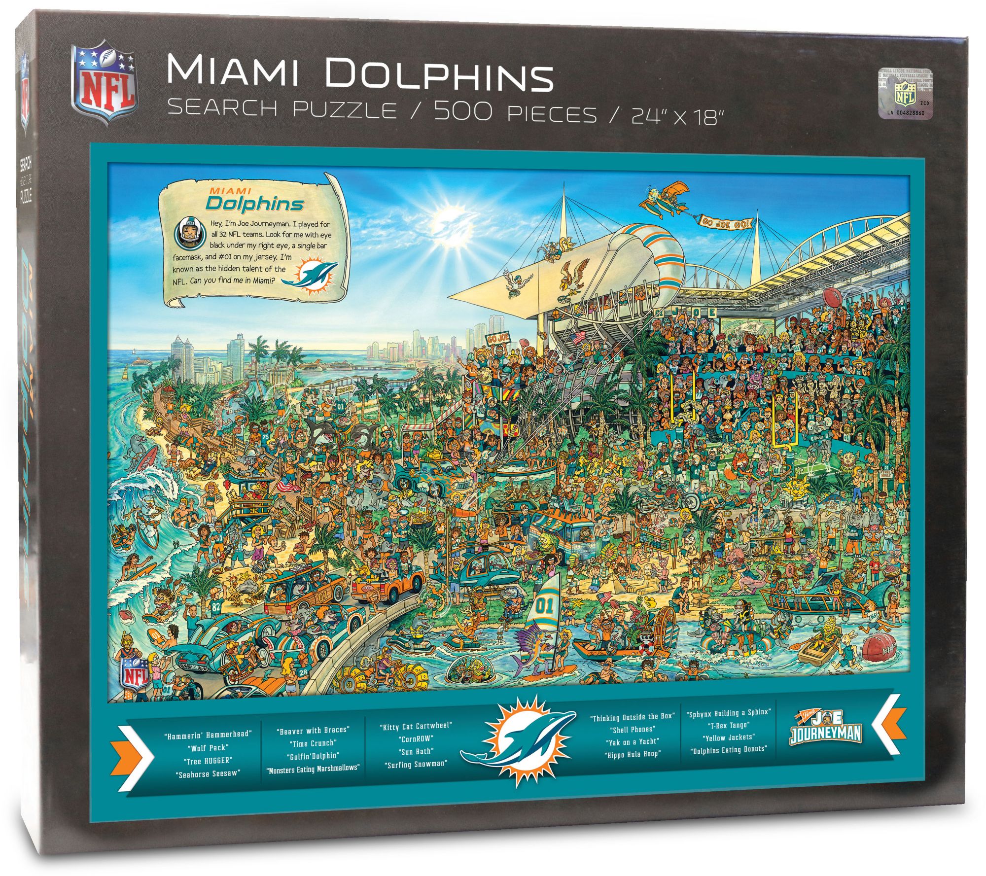 YouTheFan Miami Dolphins Find Joe Journeyman Puzzle product image