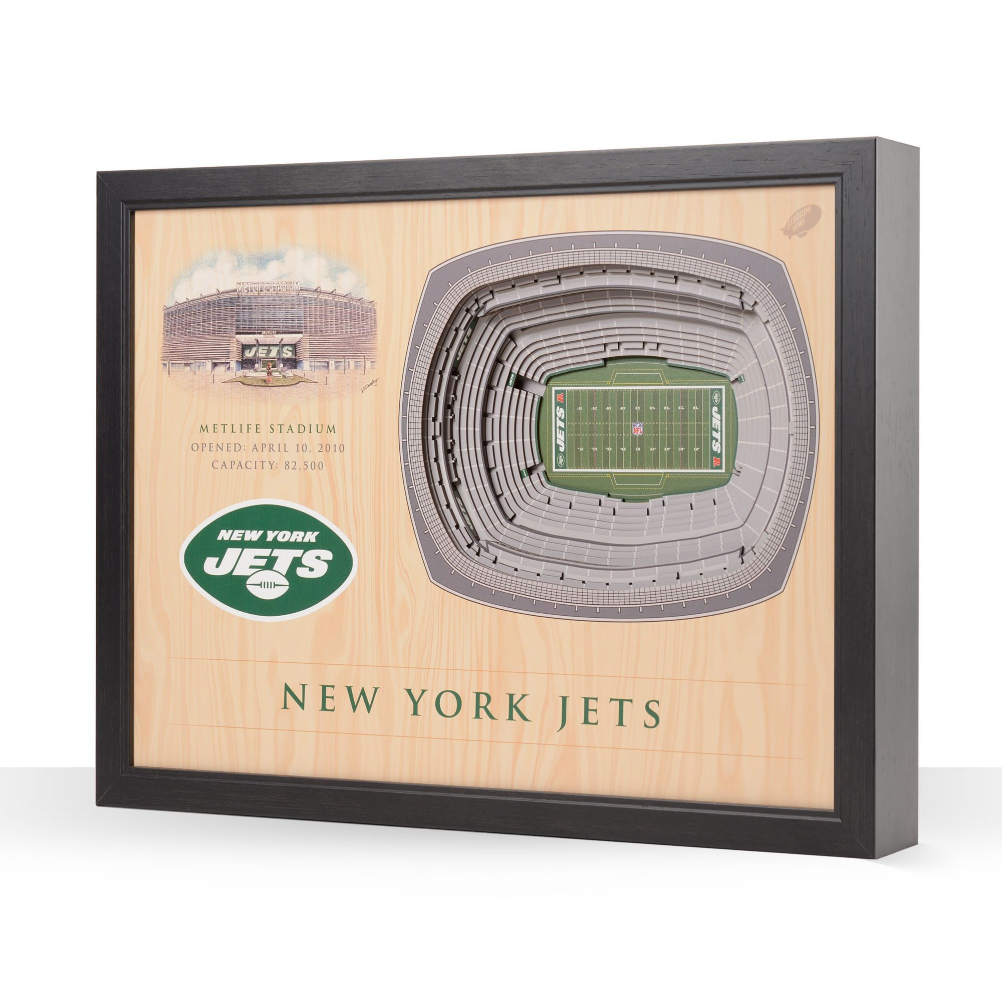 YouTheFan New York Jets 25-Layer StadiumViews 3D Wall Art product image