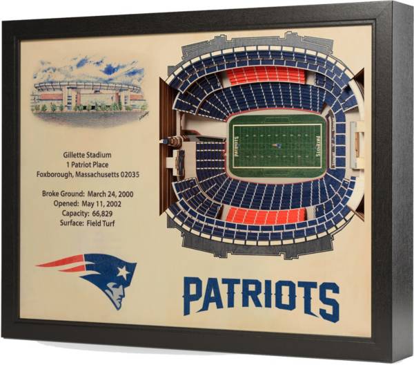 You The Fan New England Patriots 25 Layer Stadiumviews 3d Wall Art