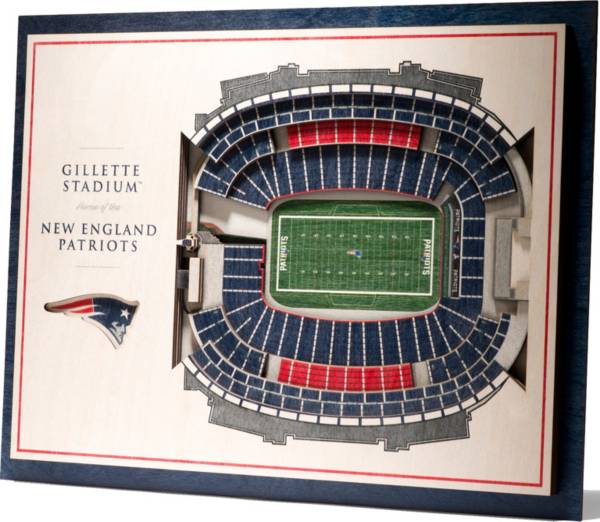 You The Fan New England Patriots 5 Layer Stadiumviews 3d Wall Art Dick S Sporting Goods