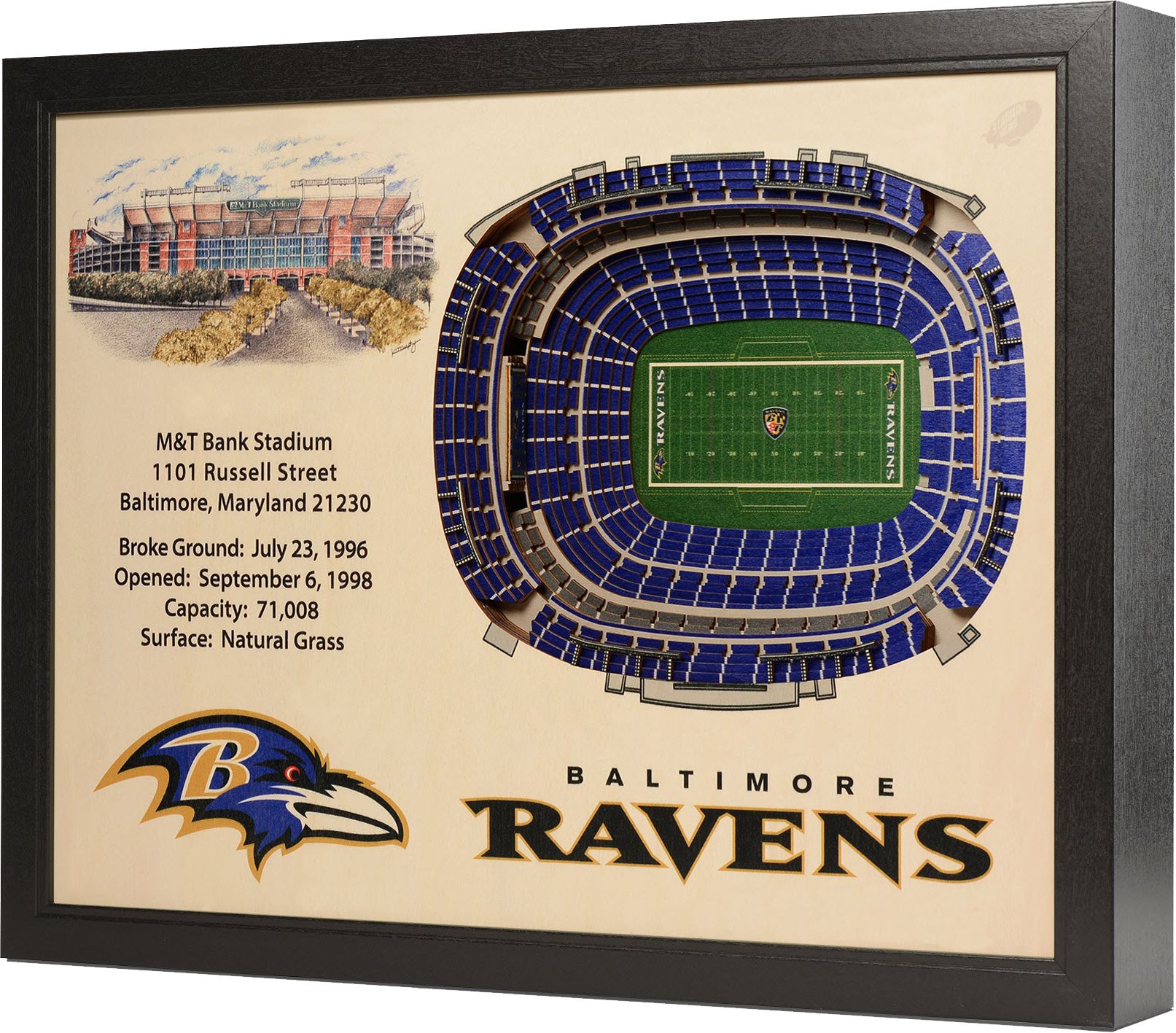 You the Fan Baltimore Ravens 25-Layer StadiumViews 3D Wall Art