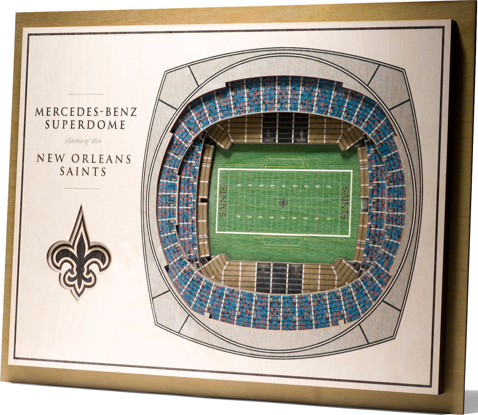 YouTheFan New Orleans Saints 5-Layer StadiumViews 3D Wall Art product image