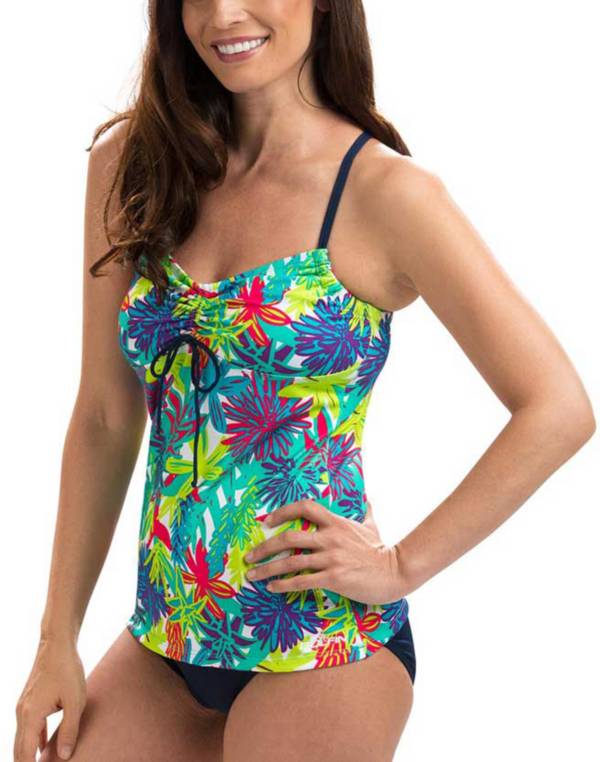 Dolfin Women's Aquashape Crossback Pattern Tankini Top