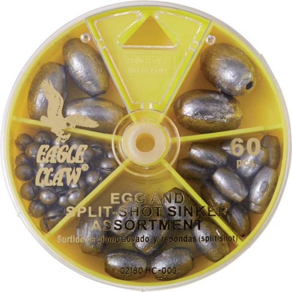 Eagle Claw 60-Piece Egg and Split Shot Sinker Assortment product image