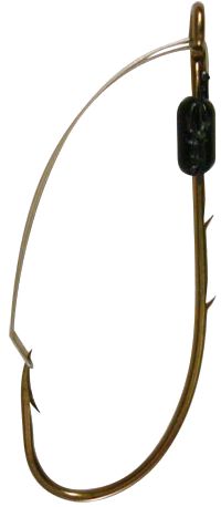 Eagle Claw Weedless Baitholder Hooks Size 1/0 (4-Pack)