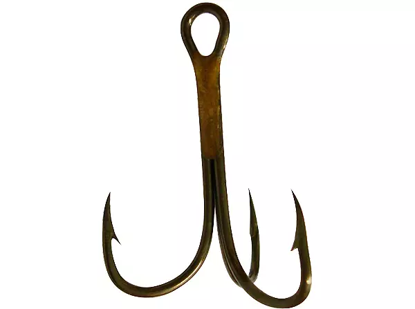Eagle Claw 2x Strong Curved Point Treble Hook - Bronze 14