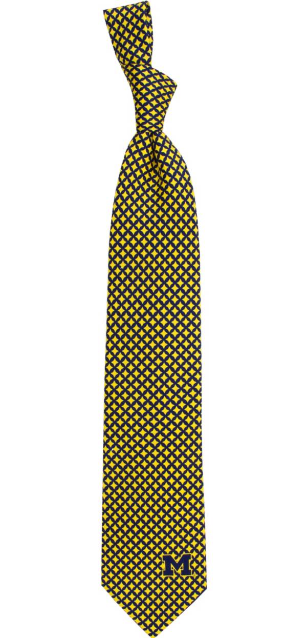 Eagles Wings Michigan Wolverines Print Silk Necktie