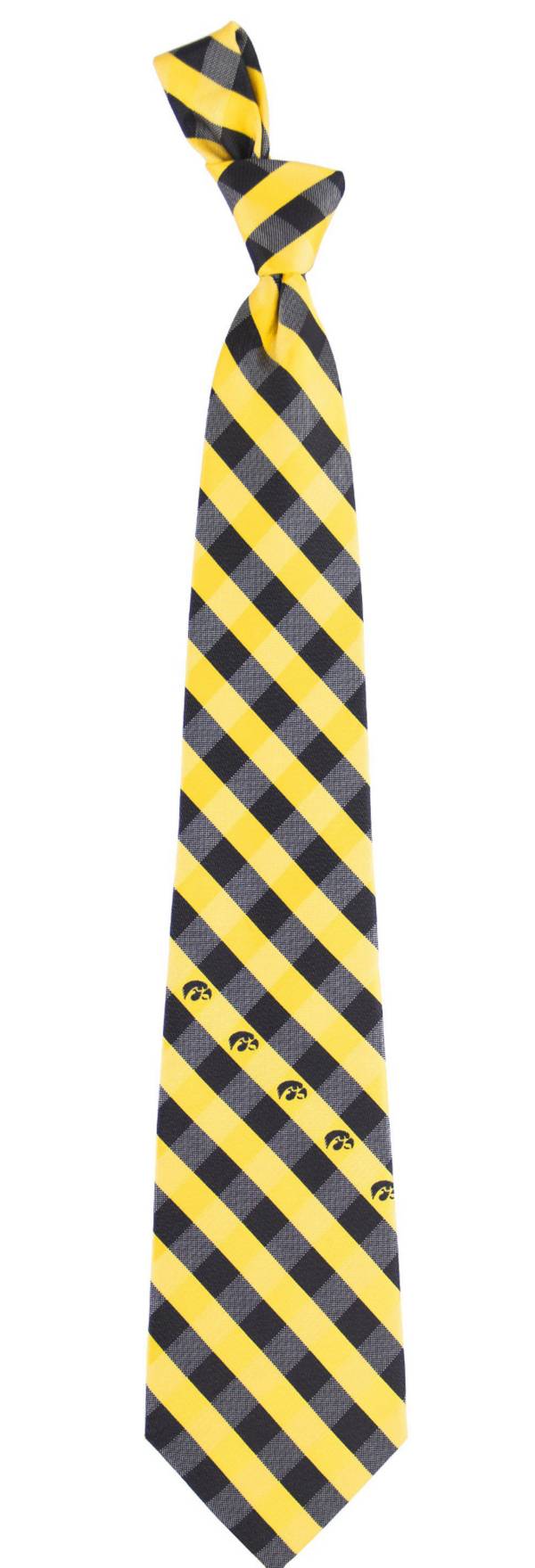 Eagles Wings Iowa Hawkeyes Check Necktie