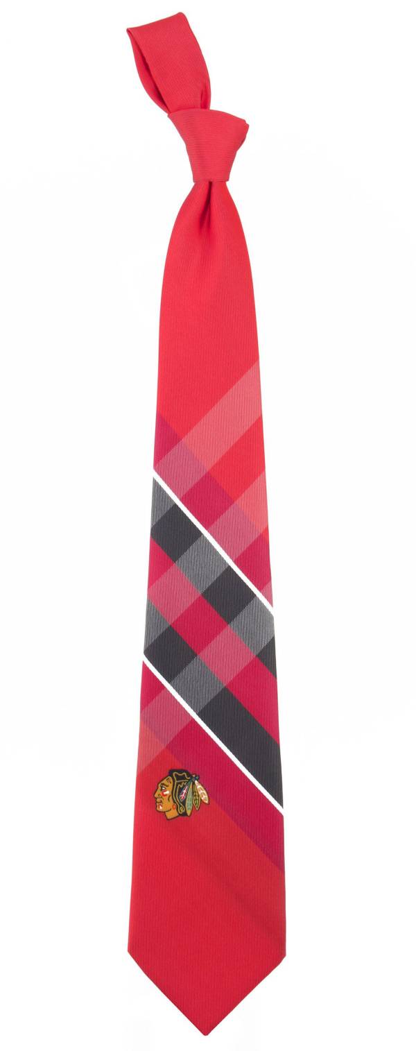 Eagles Wings Chicago Blackhawks Grid Necktie