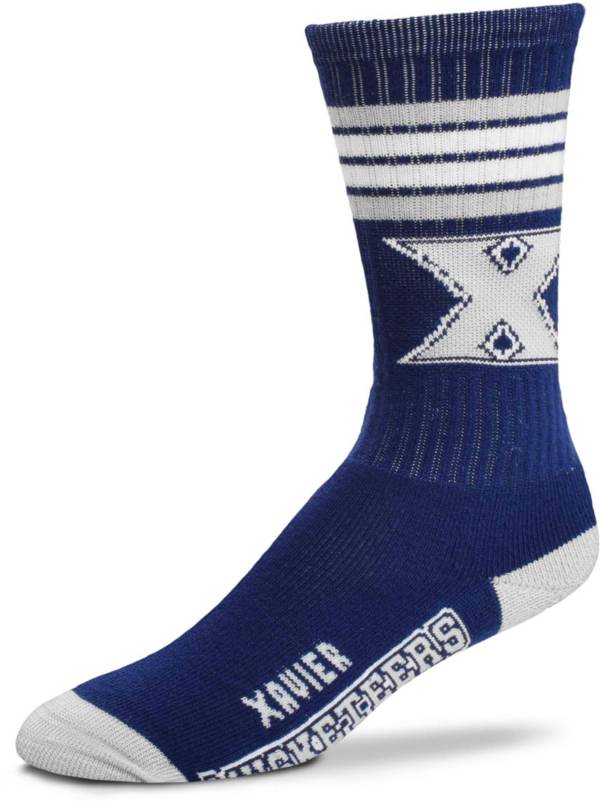 For Bare Feet Xavier Musketeers 4-Stripe Deuce Crew Socks product image