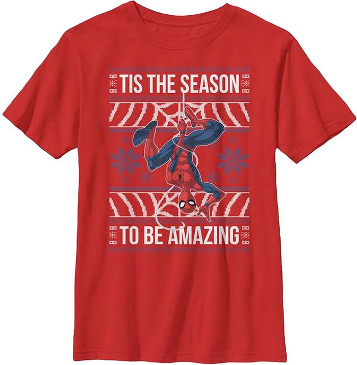 Fifth Sun Boys' Marvel Spider Man Ugly Sweater Graphic Tee | Dick's  Sporting Goods