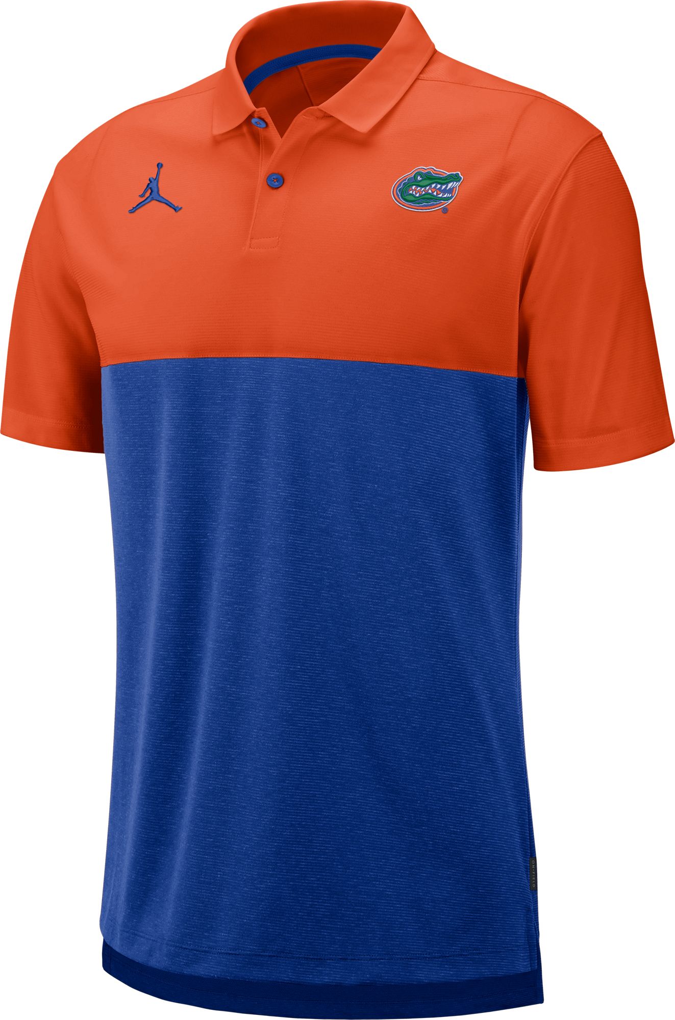 orange and blue jordan shirt