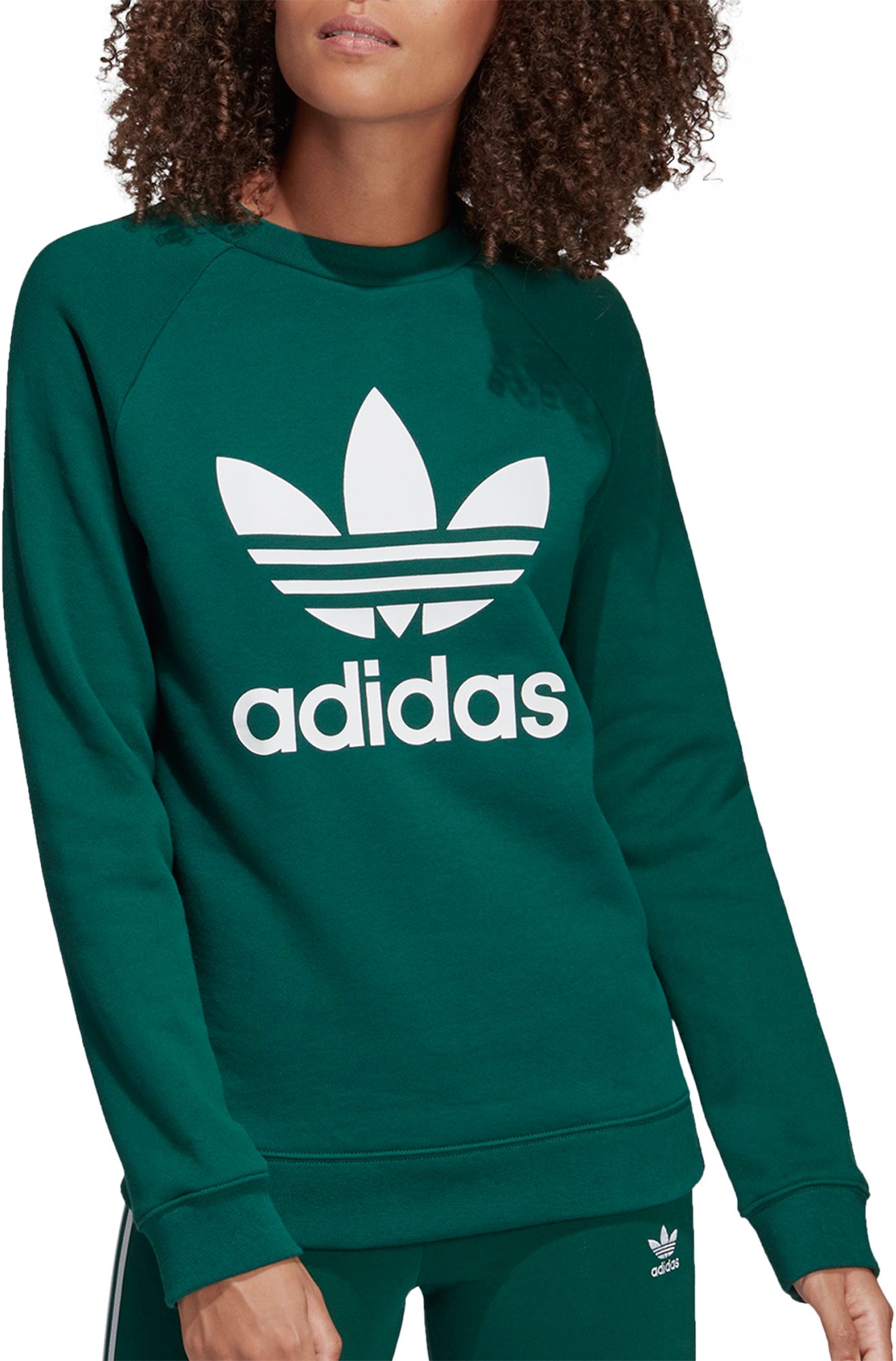 adidas green crew neck