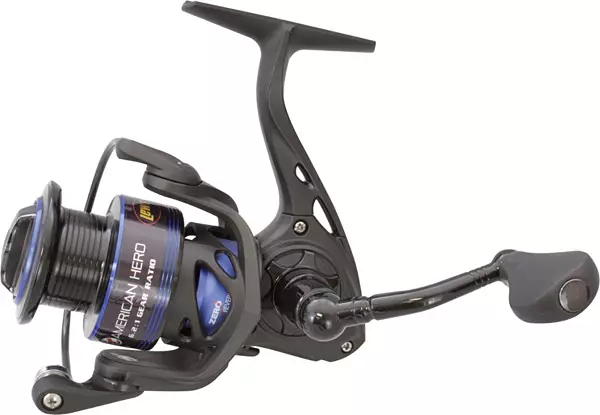 Lew's American Hero Tier 1 Spinning Reel, 10+1 Stainless Steel Ball  Bearings, Size 200, 6.2:1 Gear Ratio, Right or Left-Hand Retrieve, Multicam
