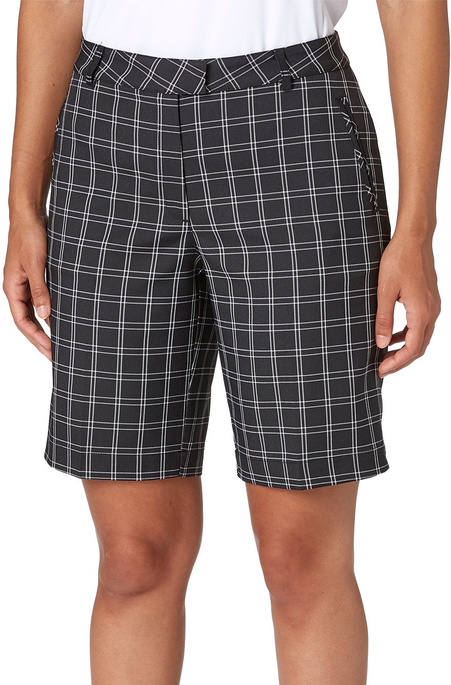 womens plaid golf shorts