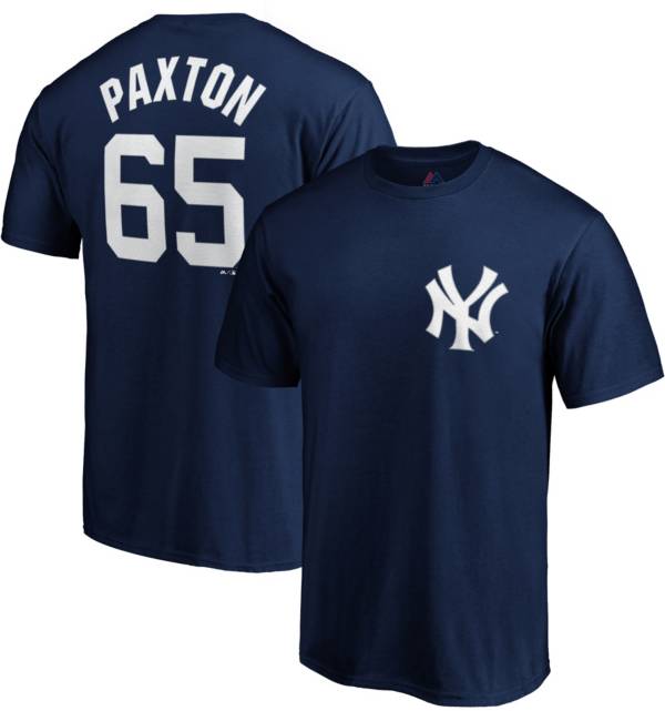 Majestic Men's New York Yankees James Paxton #65 Navy T-Shirt