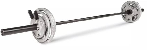 110 lb best sale barbell set