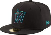 New Era Miami Marlins Authentic On Field Game 59FIFTY Unisex Cap Black  12593079