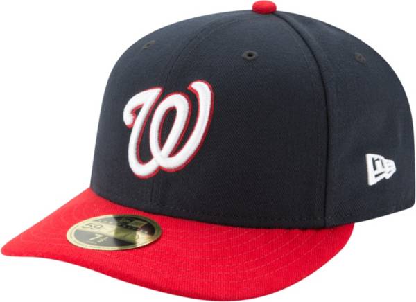 New Era Men S Washington Nationals 59fifty Alternate Navy Low Crown Fitted Hat Dick S Sporting Goods