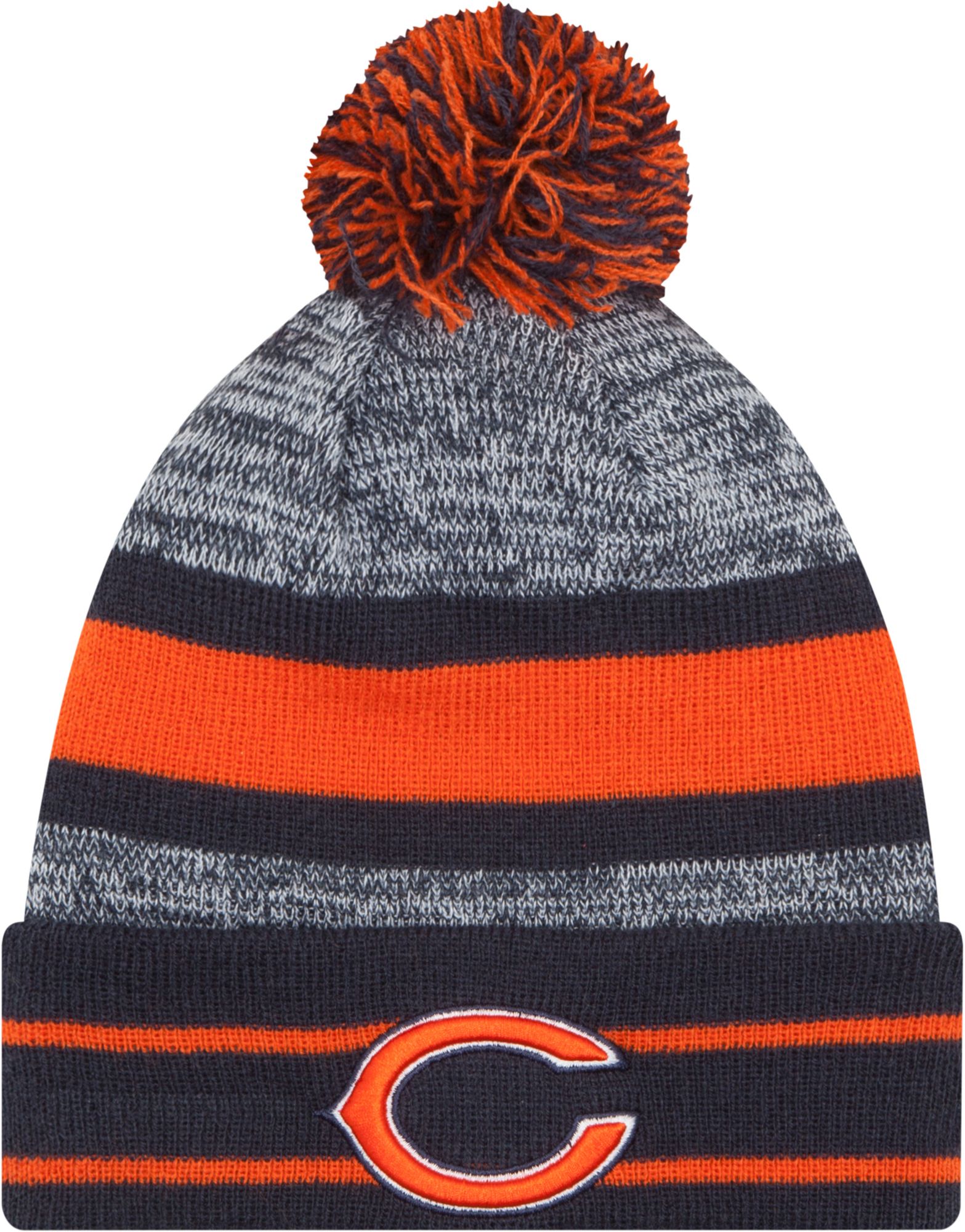 New Era Adult Chicago Bears Navy Cuffed Pom Knit product image
