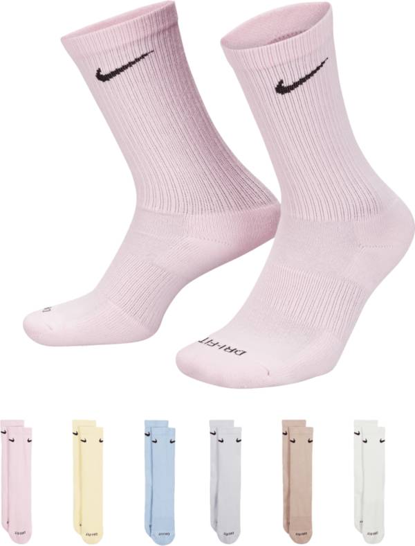 Nike Cotton Cushioned Men's Crew Socks - 6 Pack - Free Shipping