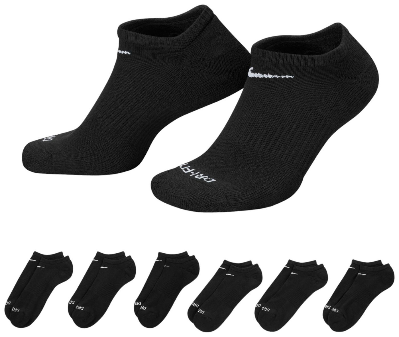 NIKE 6 Pack Cushioned No Show Training Socks