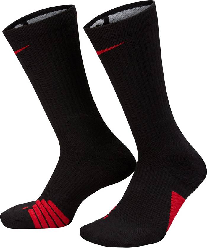 Nike Elite Crew Socks Black/University Red Size M
