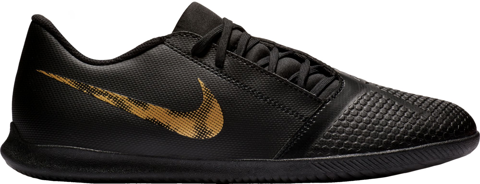 black and gold indoor soccer shoes