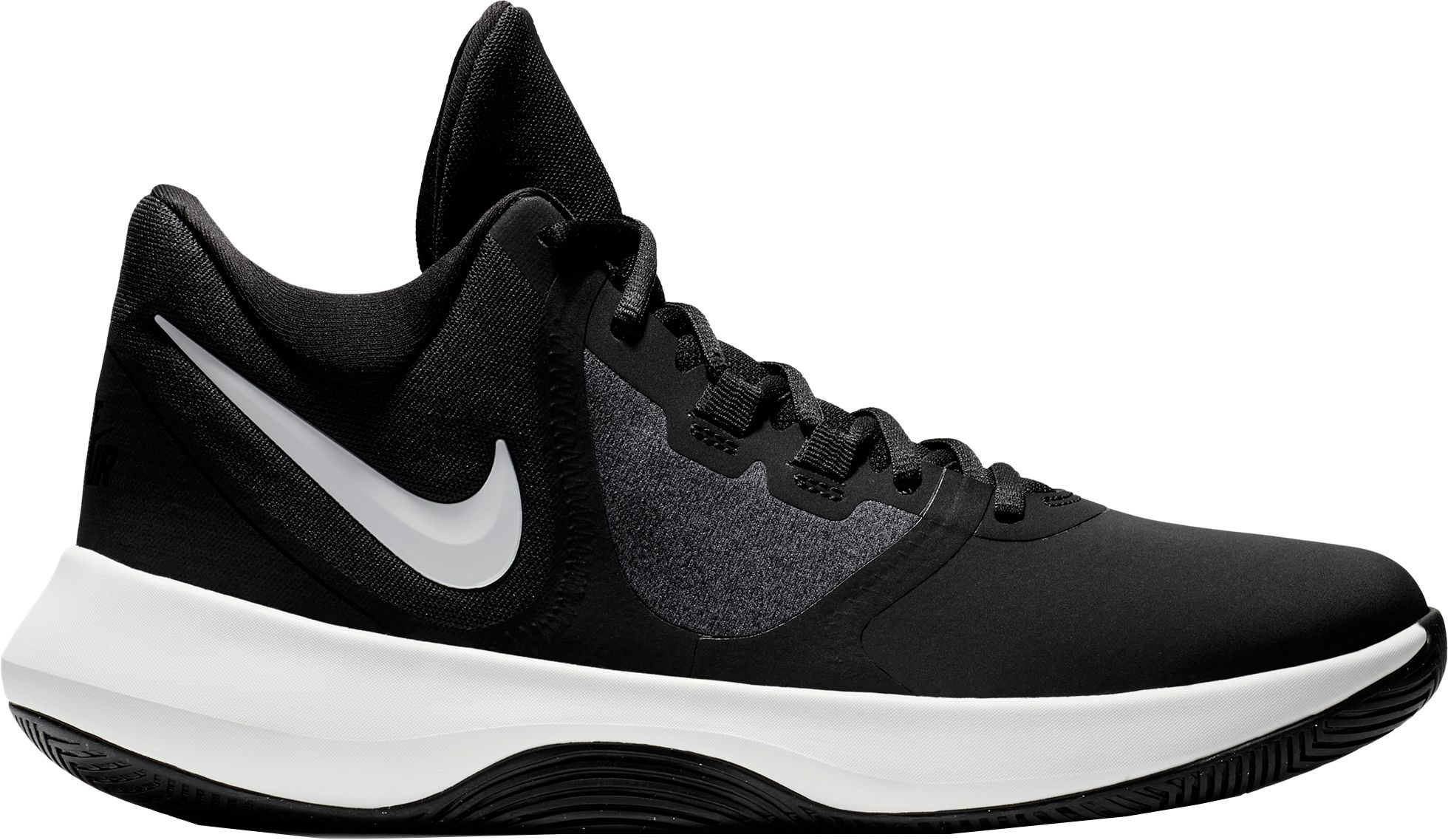 black and white nike basketball shoes