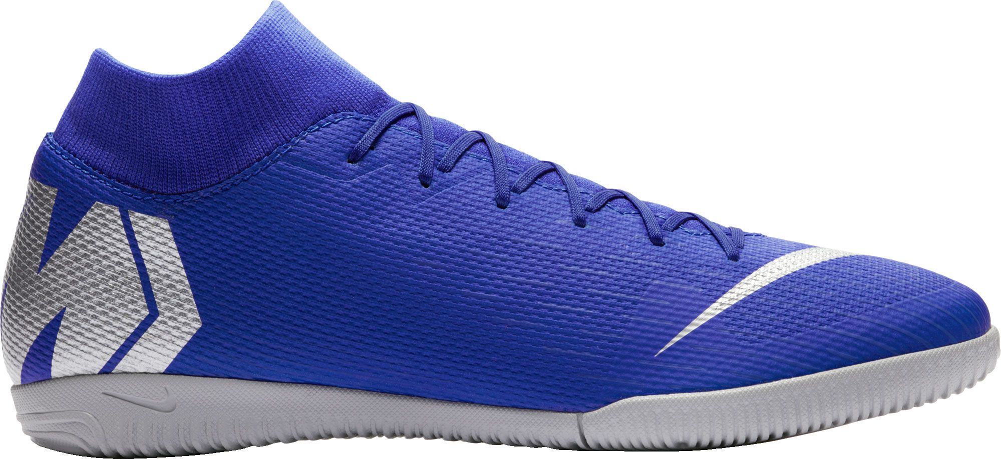 blue indoor soccer shoes