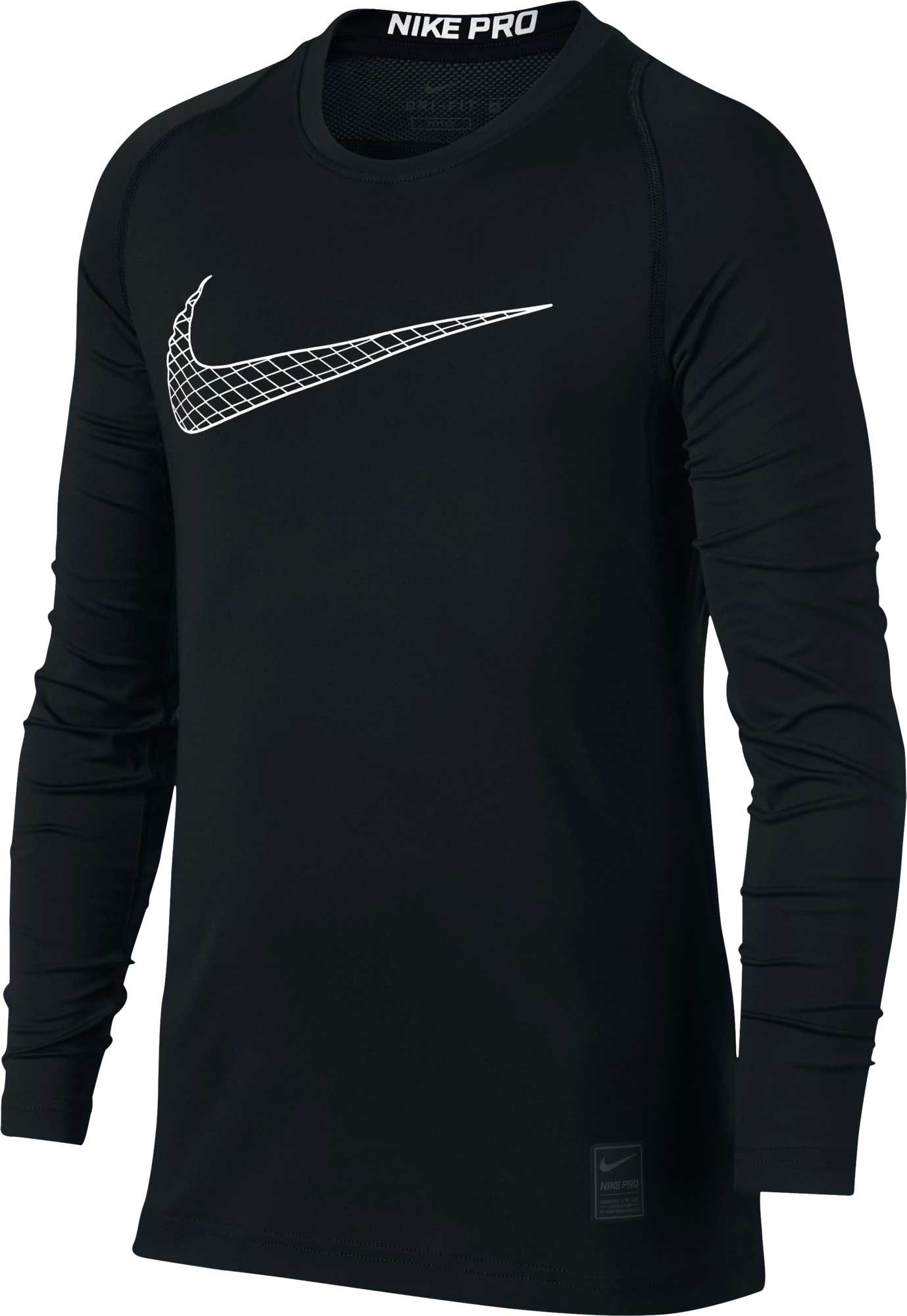 Nike Boys' Pro Fitted Long Sleeve Shirt 