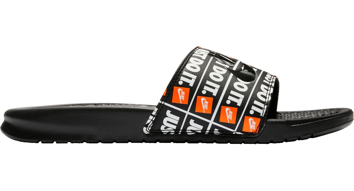 nike slides just do it print