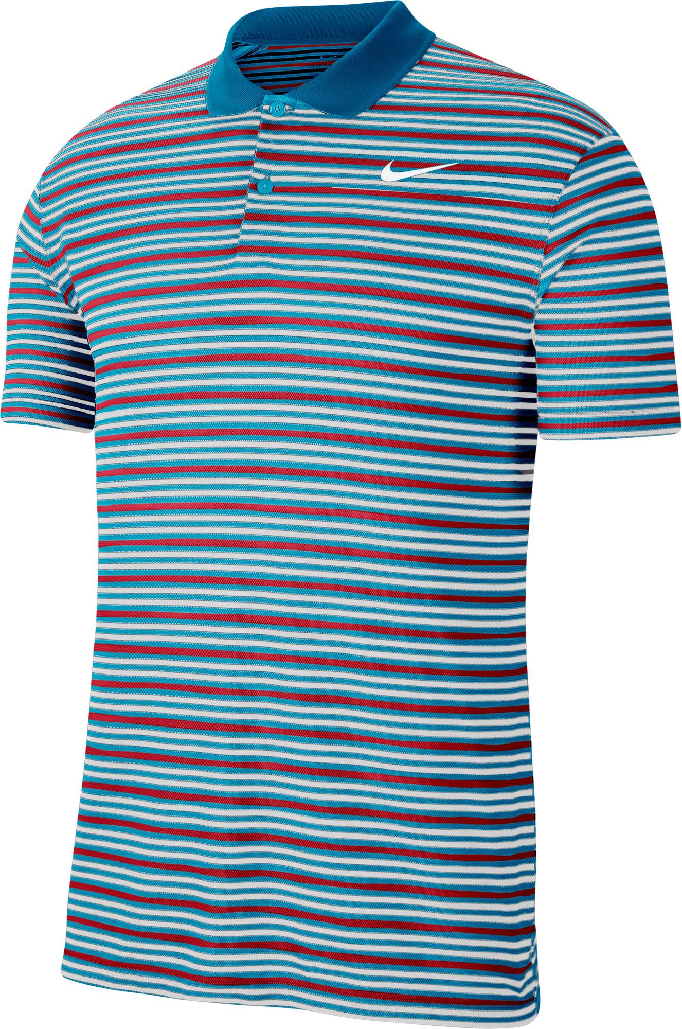 nike men's striped dry victory golf polo