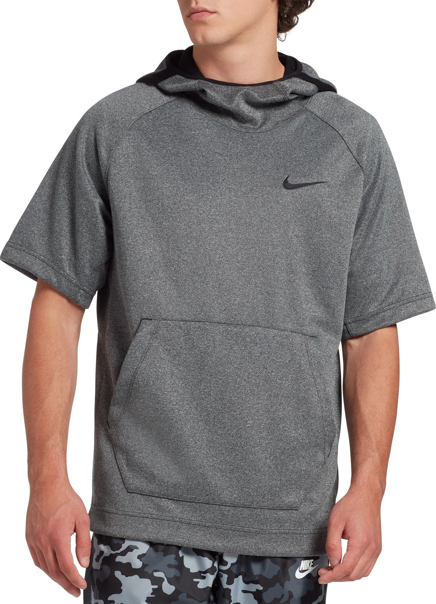 nike men's spotlight short sleeve basketball hoodie