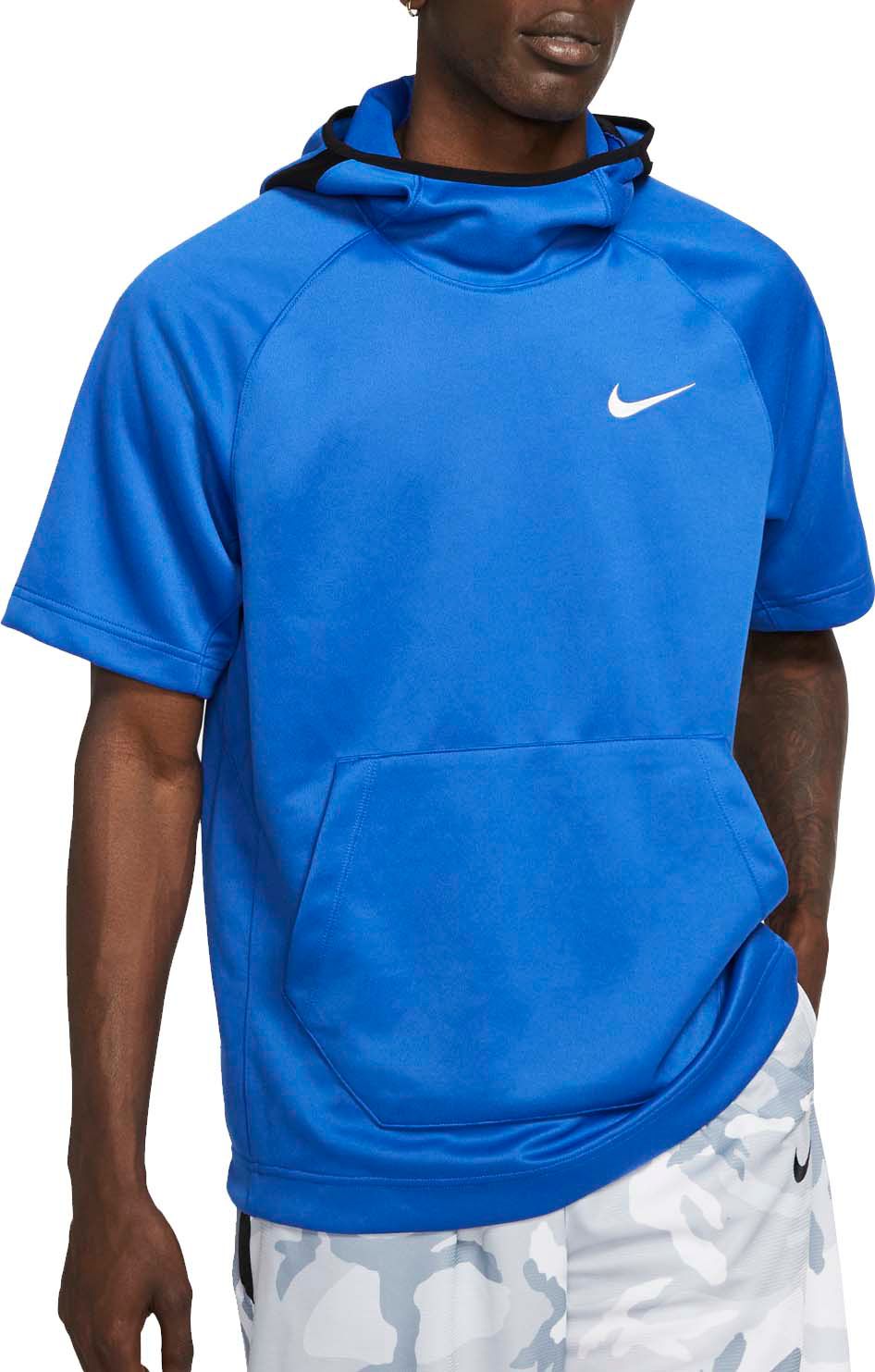 nike men's spotlight short sleeve basketball hoodie
