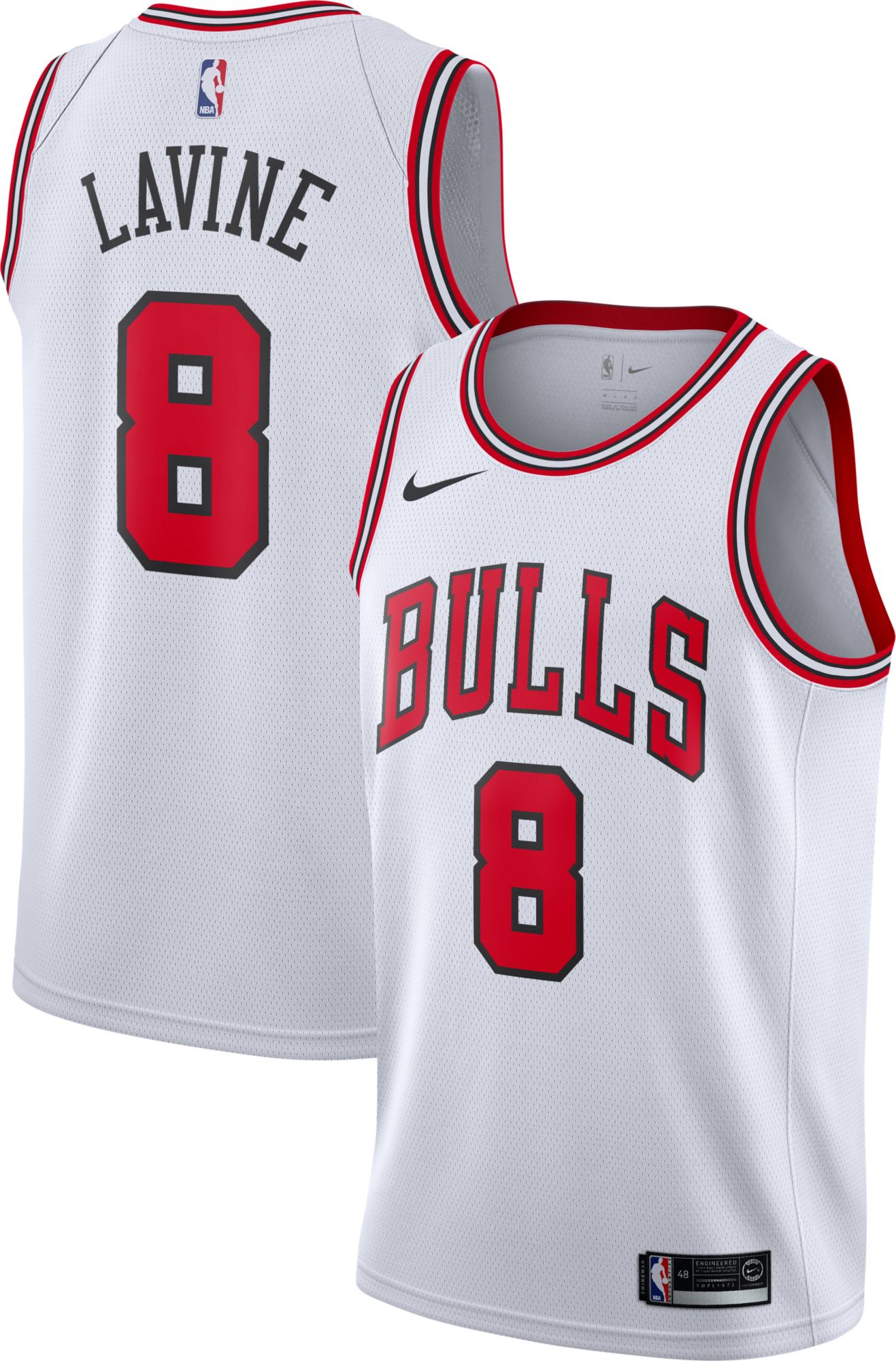 white and red bulls jersey